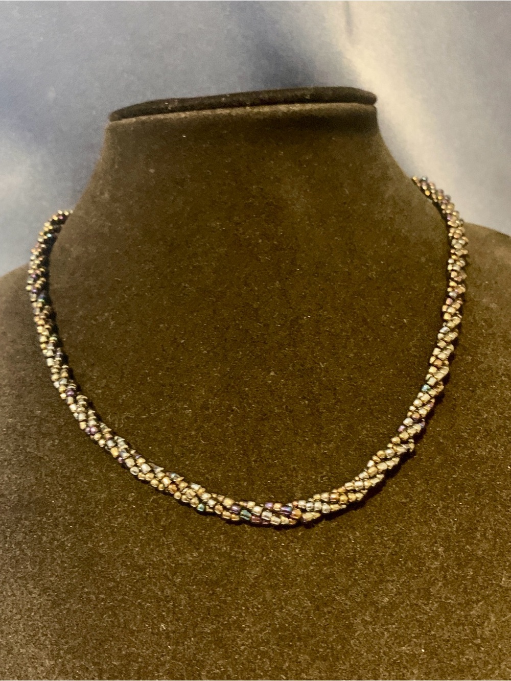 Iridescent Beaded Twisted Necklace - Women Jewelry